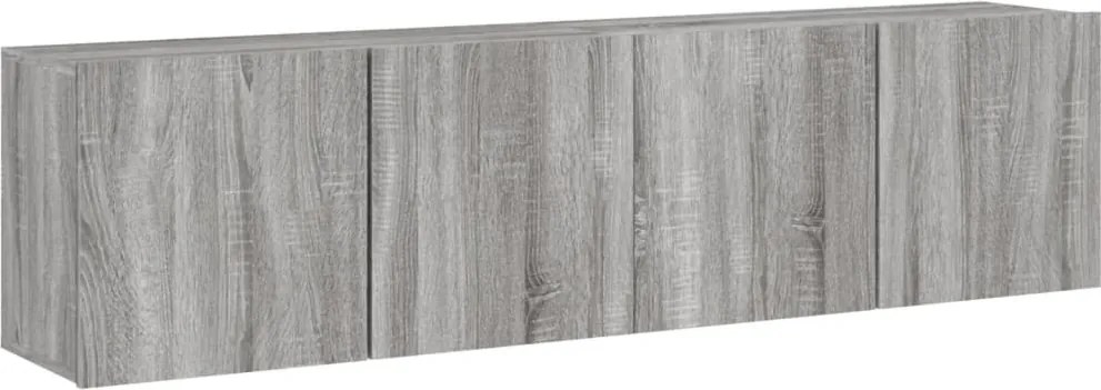 vidaXL Comodă TV de perete, 2 buc. gri sonoma, 80x30x41 cm