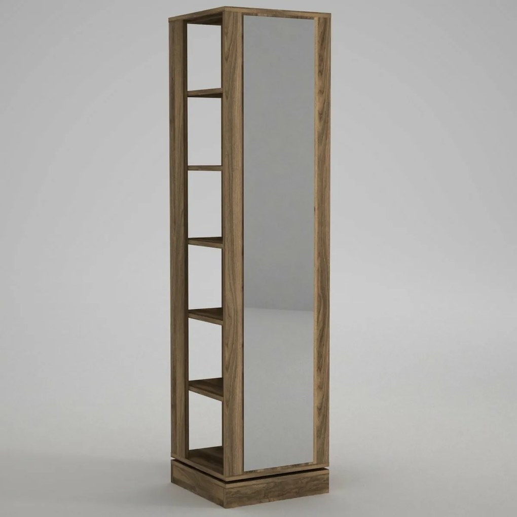 Cuier rotativ cu oglindă Roll Walnut