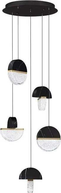 Lustra decorativa cu 5 pendule LED 2700K DORIN
