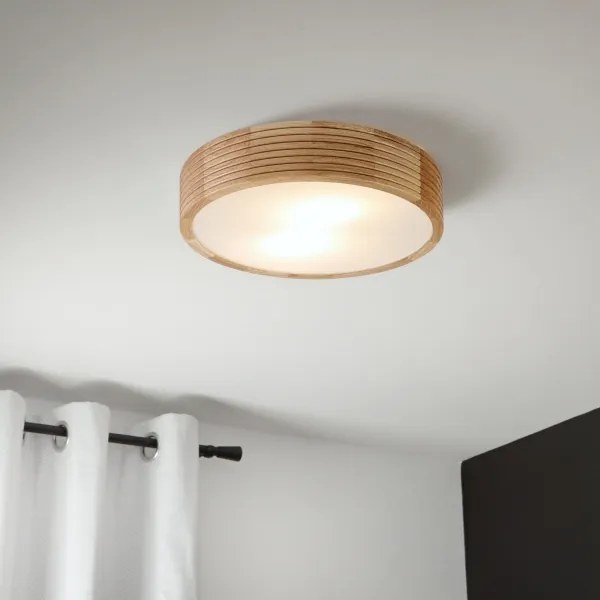 Brilagi - Plafonieră LED CARVALHO MODERN 2xE27/60W/230V Ø 37,5 cm stejar