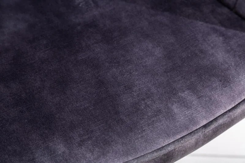 Scaun de birou elegant Turin, catifea gri inchis