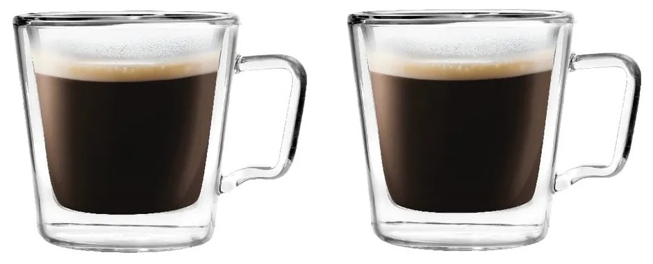 Căni 2 buc. pentru espresso/cu perete dublu din sticlă 80 ml Diva – Vialli Design