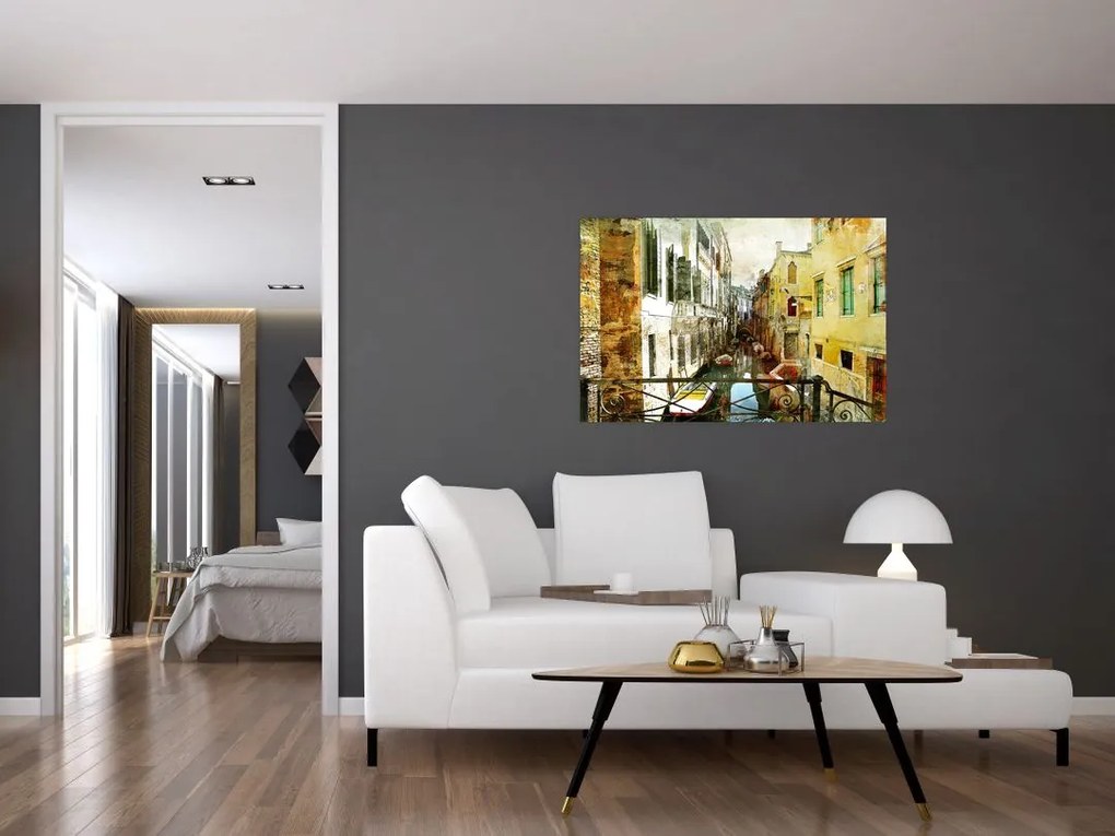 Tablou - Strada din Veneția (90x60 cm)