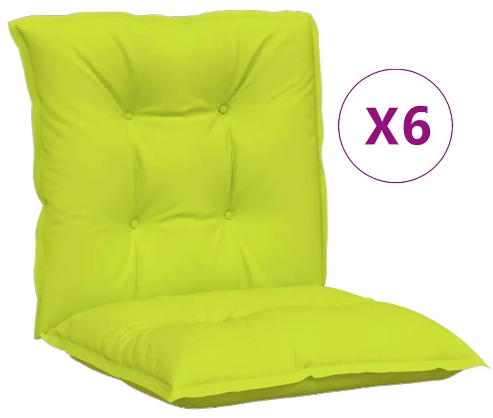 Perne pentru scaun de gradina, 6 buc., verde crud, 100x50x7 cm 6, verde aprins, 100 x 50 x 7 cm