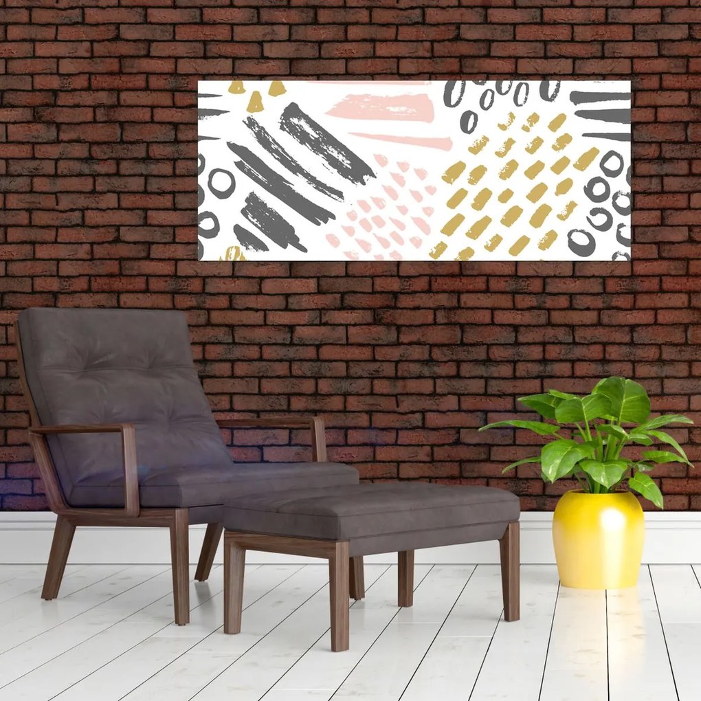 Tablou - Accidente vasculare cerebrale abstracte (120x50 cm)