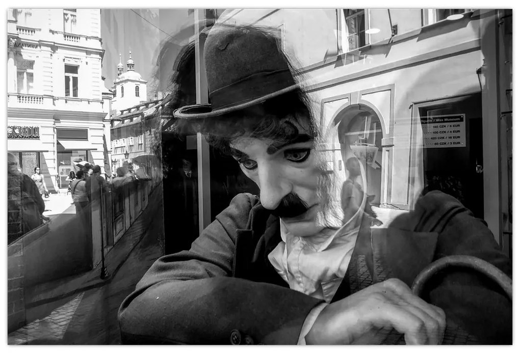 Tablou - Charles Chaplin la Praga (90x60 cm)