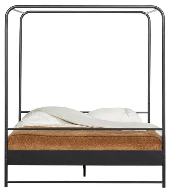 Pat metalic dublu vtwonen Bunk, 160 x 200 cm, negru