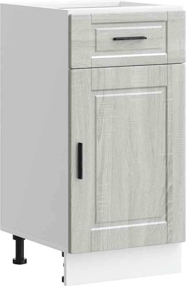 vidaXL Dulap de bază de bucătărie „Porto” Lemn prelucrat Sonoma gri