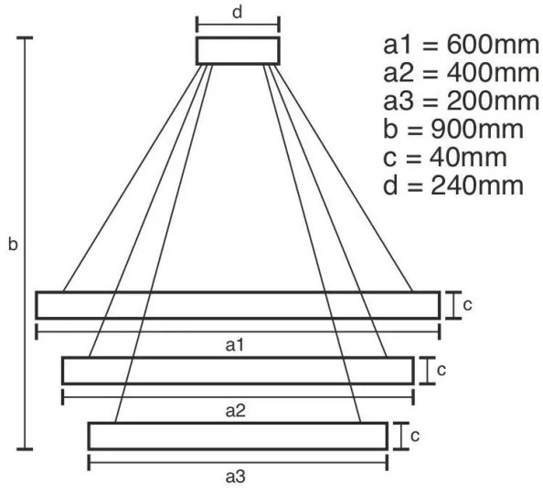 Lustră LED dimabilă pe cablu LED/85W/230V 3000-6500K + telecomandă