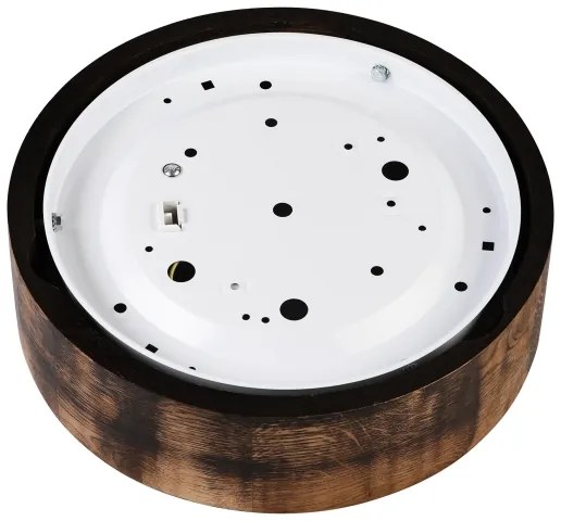 Plafonieră OAK SMOKY 1xE27/15W/230V ø 27,5 cm stejar/maro închis