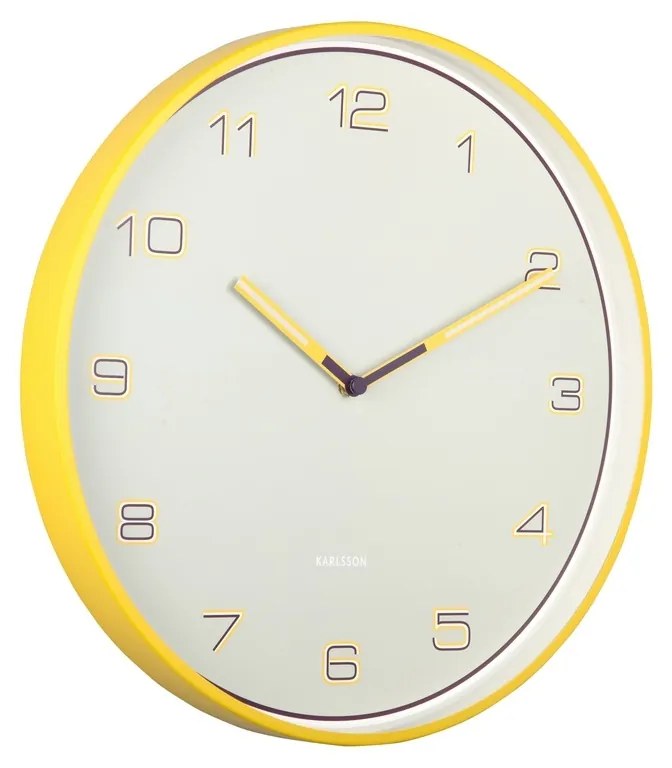 Karlsson 6013BY ceas de perete design galben,diametru 40 cm