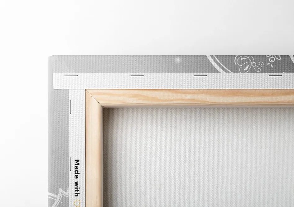 Tablou Mandalea orientală în design alb-negru