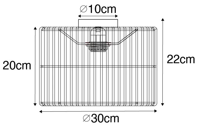 Plafoniera orientala din ratan - Maud