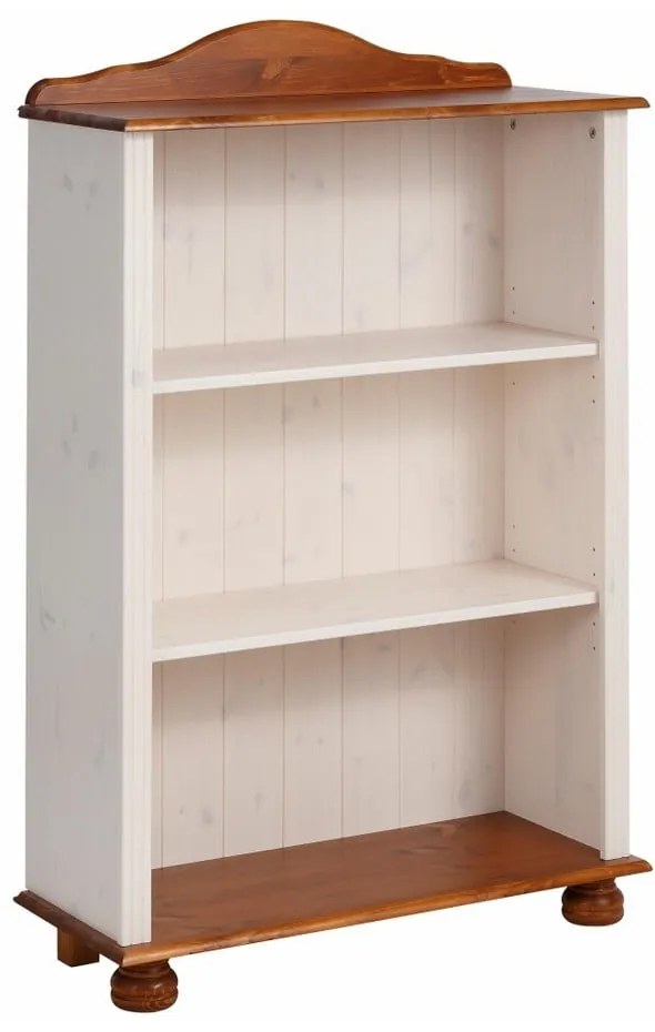 Bibliotecă albă/în culoare naturală din lemn de pin 77x116 cm Ella – Støraa