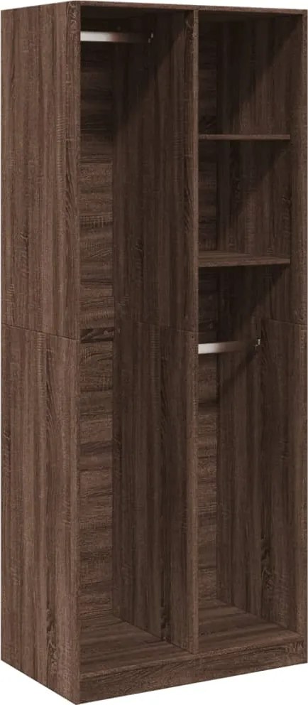 vidaXL Șifonier, stejar maro, 80x50x200 cm, lemn prelucrat