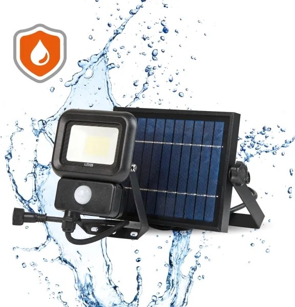 Proiector LED solar de exterior cu senzor LED/10W/3,7V 6500K IP65 2200 mAh