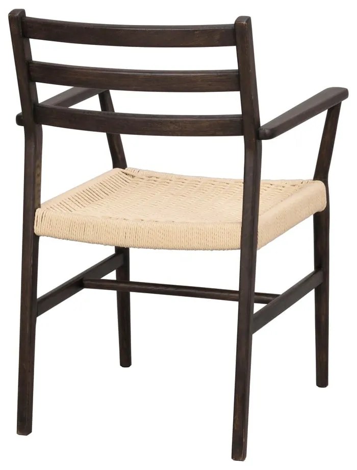Scaun de dining natural /maro închis Harlan – Rowico