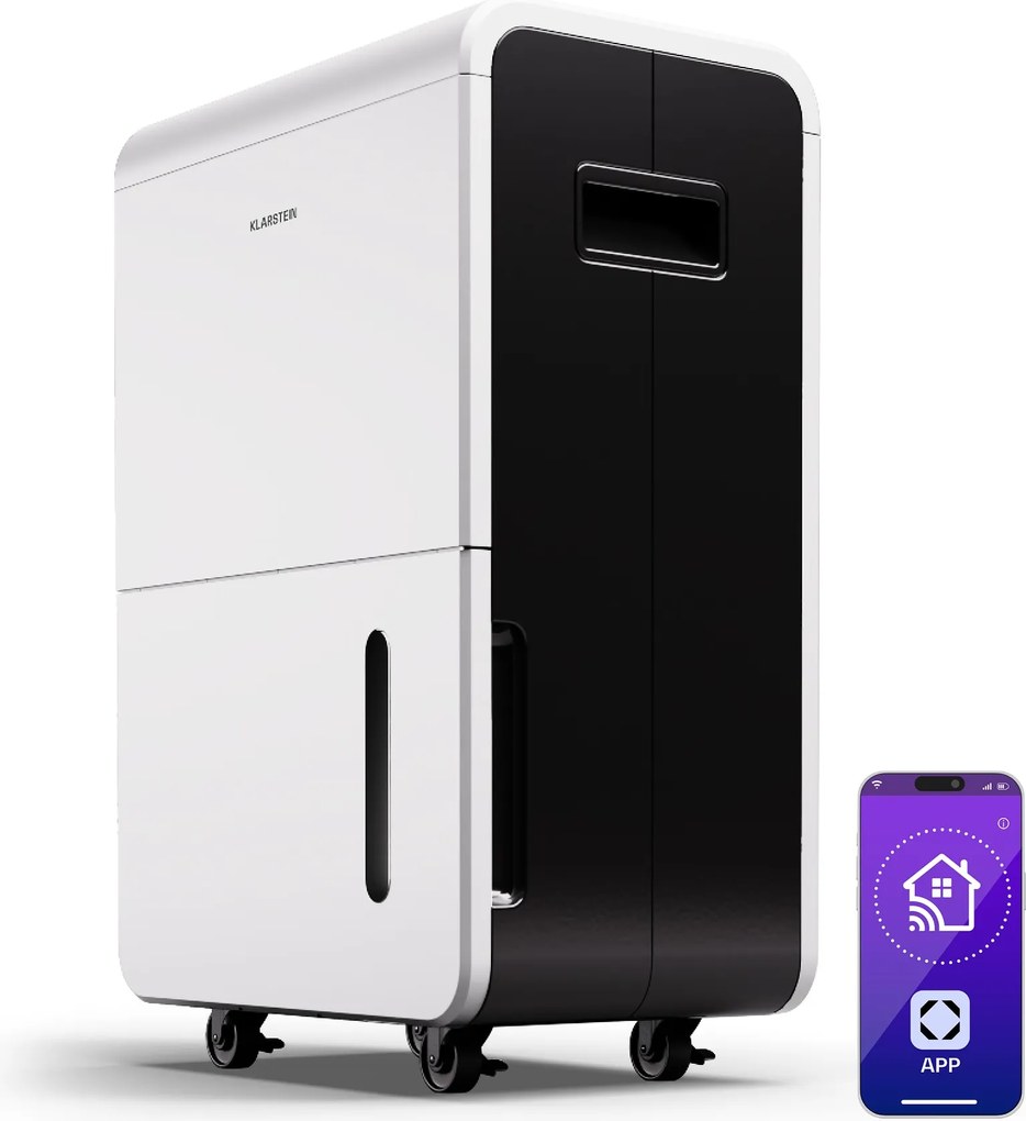 Klarstein DryFy Grand Smart 70, dezumidificator, WiFi, compresie, 70l/24h, 60-90 m²