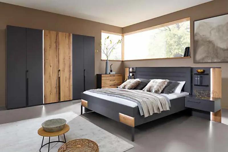 Dormitor grafit mat + stejar atlantic VALETTA