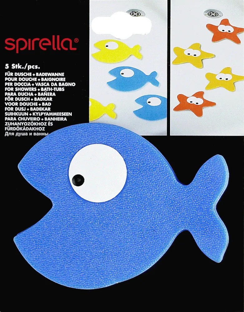 Covorașe antiderapante pentru copii pentru cadă 5 buc. 10x13 cm Hungry – Spirella