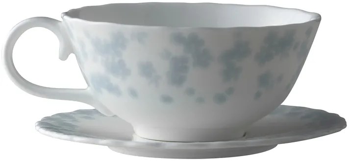 Cana de ceai albastru cu farfurie 30 cl Colectia Slåpeblom - Wik & Walsøe