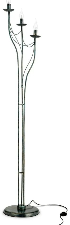 Lampadar design rustic cu 3 brate Vela, Antik