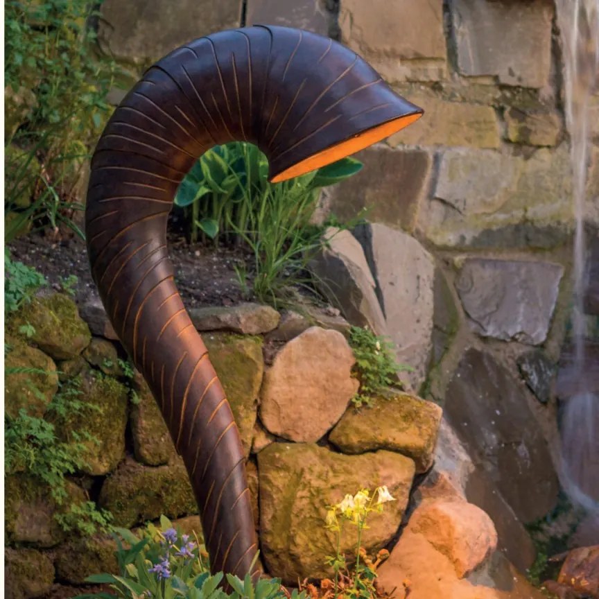 Lampa decorativa iluminat exterior din fier forjat design lalea AL 6826