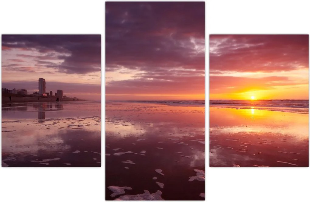 Tablou - Plajă la apus de soare (90x60 cm)