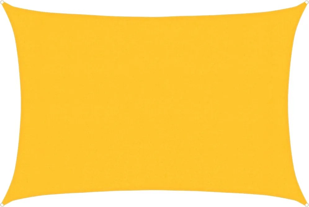 vidaXL Pânză parasolar, galben, 3x4,5 m, HDPE, 160 g/m²