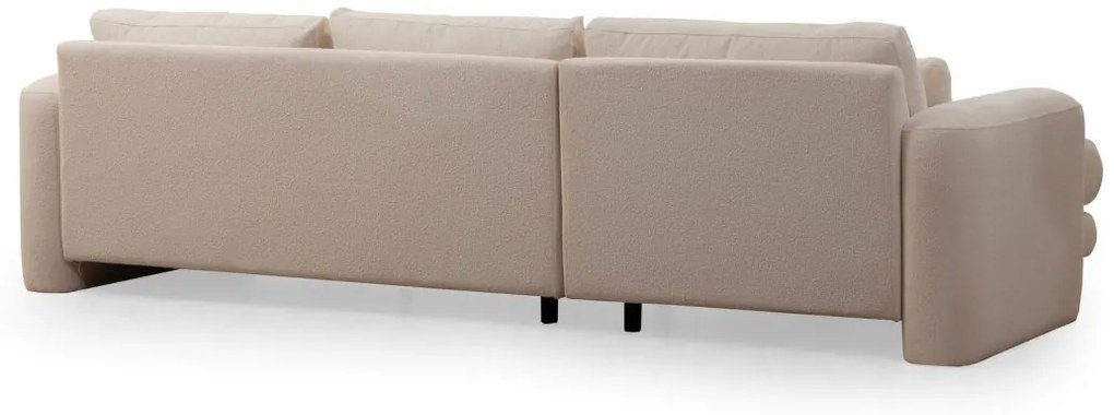 Coltar Lily crem plusat pe stanga