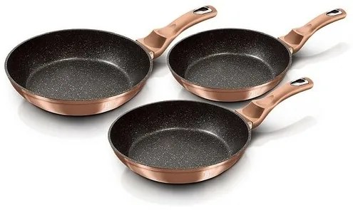 Set de 3 tigăi Berlinger Haus Rosegold MetallicLine