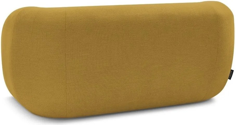 Canapea galbenă cu tapițerie din chenille 160 cm Celine – Bobochic Paris