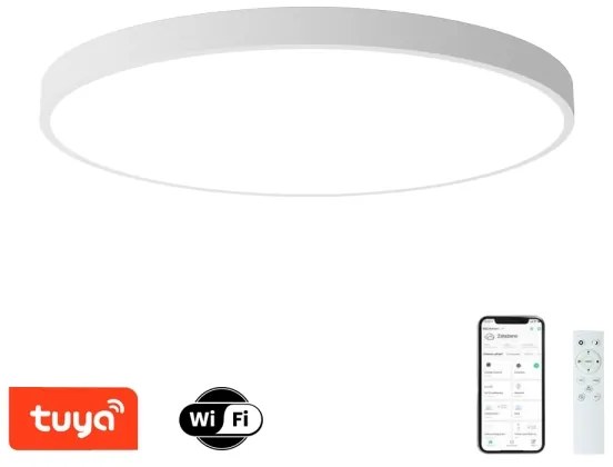 Brilagi - Corp de iluminat LED dimabil POOL SMART LED/180W/230V Ø120 cm Wi‑Fi Tuya alb + telecomandă
