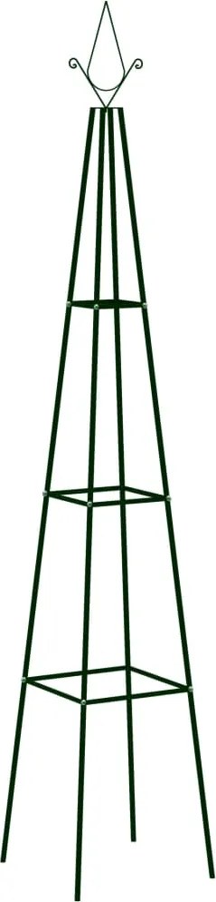 vidaXL Suporturi plante grădină 2 buc. verde închis 35x35x195 cm fier