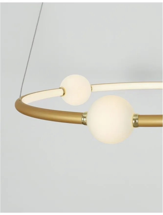 Lustra LED dimabila cu telecomanda design modern Celia auriu