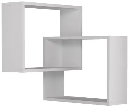 Etajeră de colț RING 68x68 cm albă