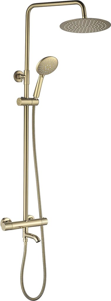 Coloana de dus cu termostat Lungo Diamond Gold