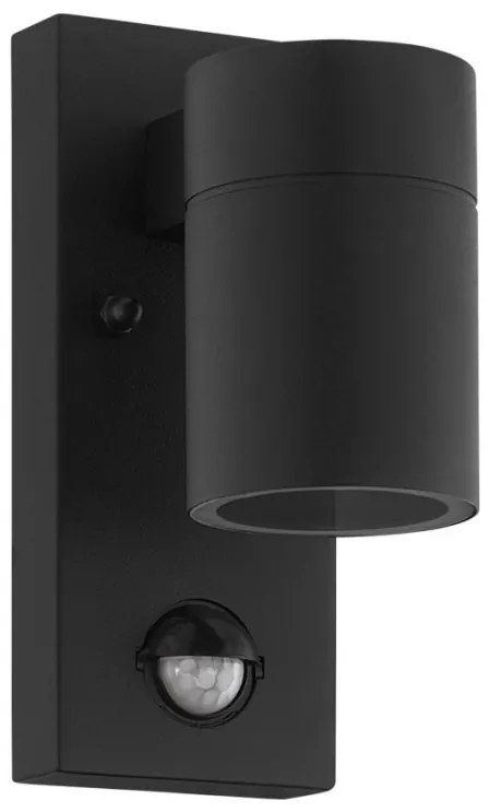 Aplica cu senzor de miscare pentru iluminat exterior design modern, IP44 RIGA 5 negru 99571 EL
