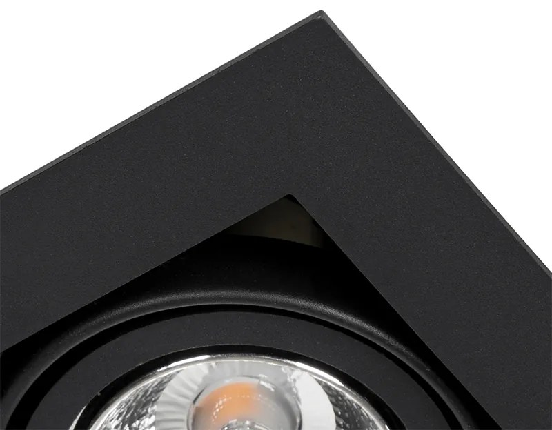 Set de 6 spoturi încastrate moderne negre reglabile - Oneon 70