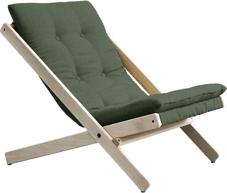 Scaun pliabil din lemn de fag Karup Design Boogie Olive Green, 60 x 115 cm, verde olive