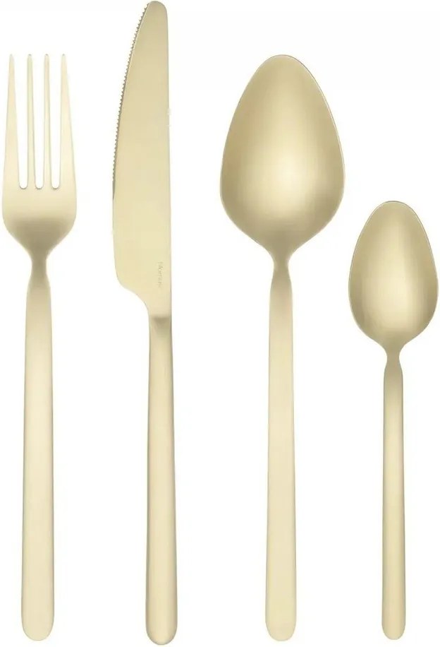Tacâmuri aurii din oțel inoxidabil 16 buc. Stella – Blomus