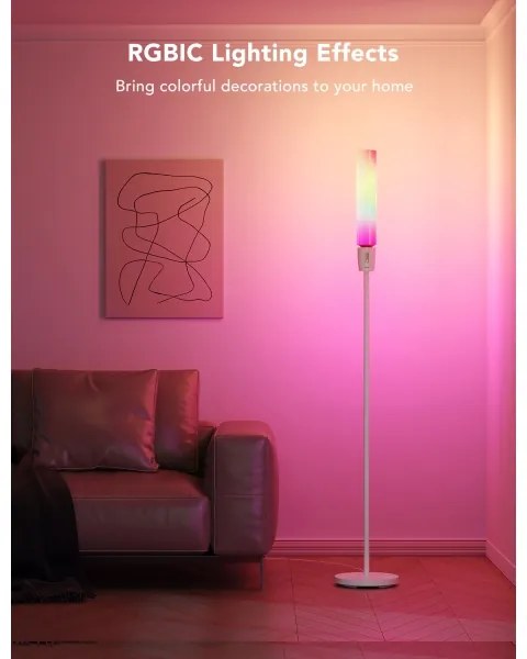 Lampadar LED dimabil Govee CYLINDER SMART RGBICWW 2200-6500K