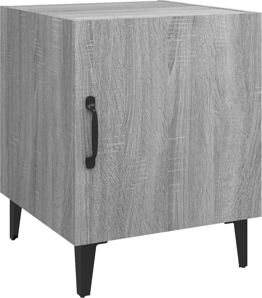 vidaXL Noptieră, gri sonoma, lemn prelucrat