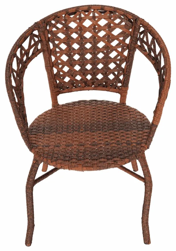 Set de grădină rattan 1+2, JARUB, maro