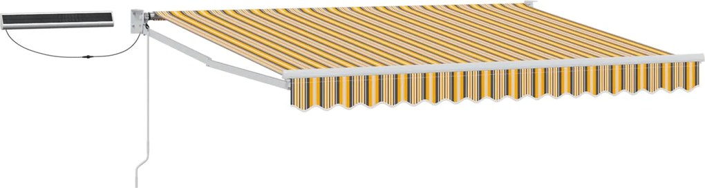 vidaXL Cort electric retractabil Galben și gri 3,5 x 2,5 m