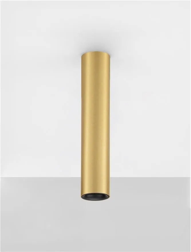 Spot aplicat LED design tehnic LUISA auriu mat, H-20cm