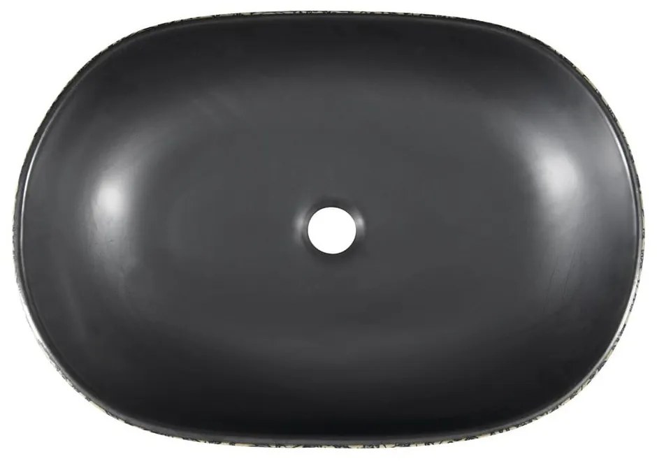 Chiuvetă neagră/albastră din ceramică 60x40 cm Priori – Sapho