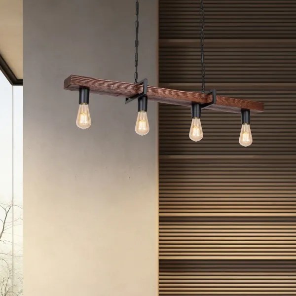 Lustră pe lanț HARD 4xE27/60W/230V