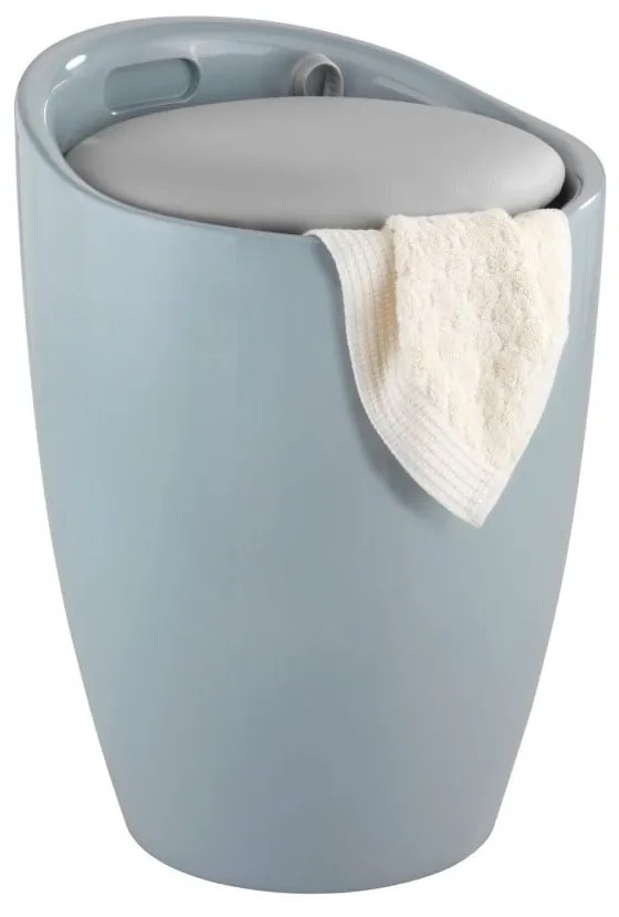 Coș de rufe/taburet Wenko Candy Look, 20 l, gri