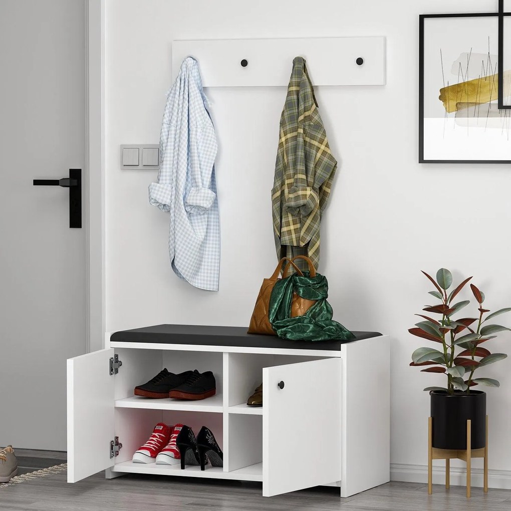 PANTOFAR Zen Shoe Cabinet, Alb, 35x45x80 cm